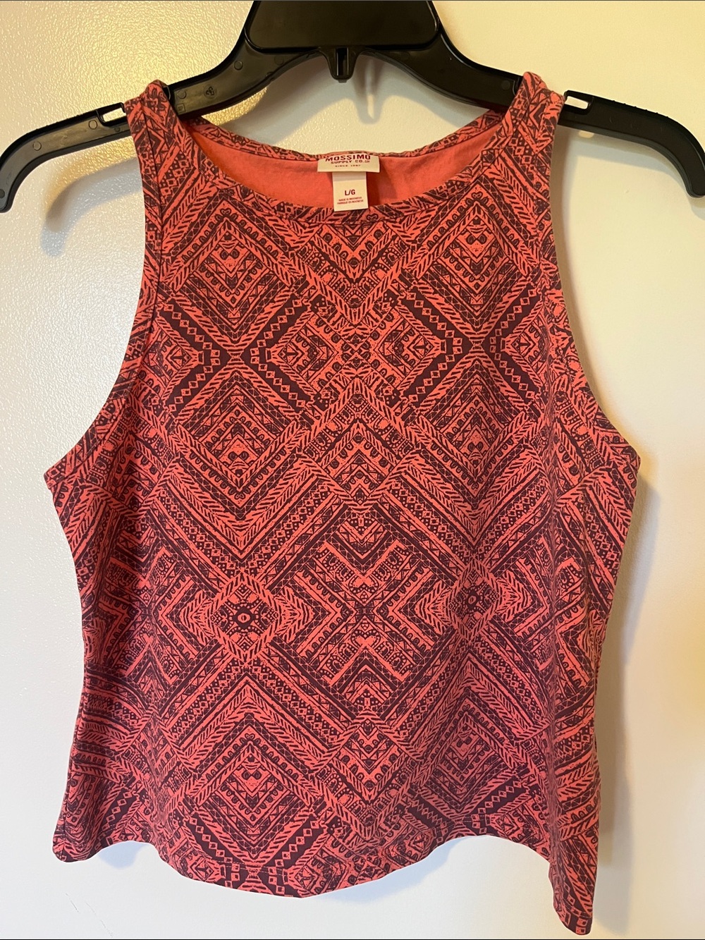 Mossimo Supply Co. Pink  and Purple Geometric Tank Top